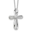 14k White Gold .01 carat Lab Grown Diamond VS/SI+ G+ Complete 18 inch Cross Necklace