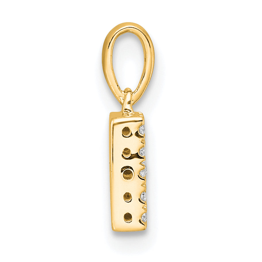 10K Diamond Letter B Initial with Bail Pendant