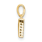 10K Diamond Letter D Initial with Bail Pendant