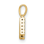 10K Diamond Letter H Initial with Bail Pendant