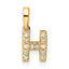 10K Diamond Letter H Initial with Bail Pendant