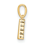 10K Diamond Letter L Initial with Bail Pendant