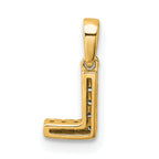 10K Diamond Letter L Initial with Bail Pendant