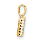 10K Diamond Letter M Initial with Bail Pendant