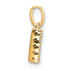 10K Diamond Letter N Initial with Bail Pendant
