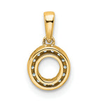 10K Diamond Letter O Initial with Bail Pendant