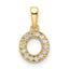 10K Diamond Letter O Initial with Bail Pendant