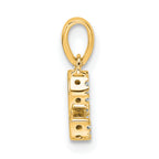 10K Diamond Letter S Initial with Bail Pendant
