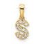 10K Diamond Letter S Initial with Bail Pendant