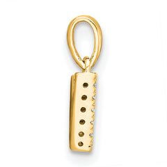 10K Diamond Letter V Initial with Bail Pendant