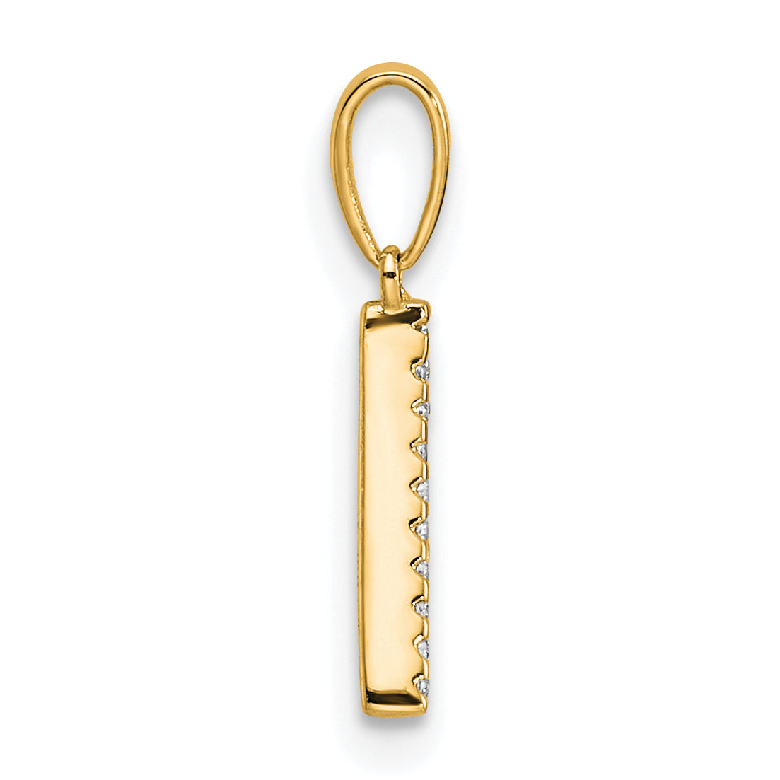 10K Diamond Letter A Initial Pendant