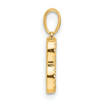 10K Diamond Letter B Initial Pendant