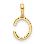 10K Diamond Letter C Initial Pendant