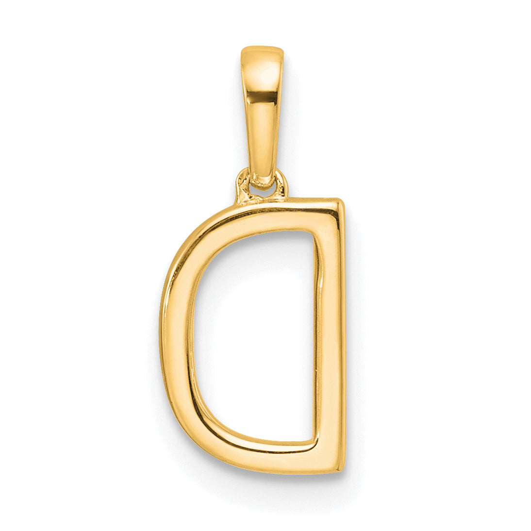 10K Diamond Letter D Initial Pendant
