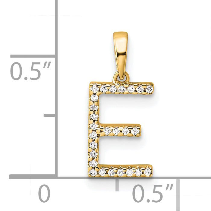 10K Diamond Letter E Initial Pendant Secondary image
