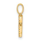 10K Diamond Letter F Initial Pendant