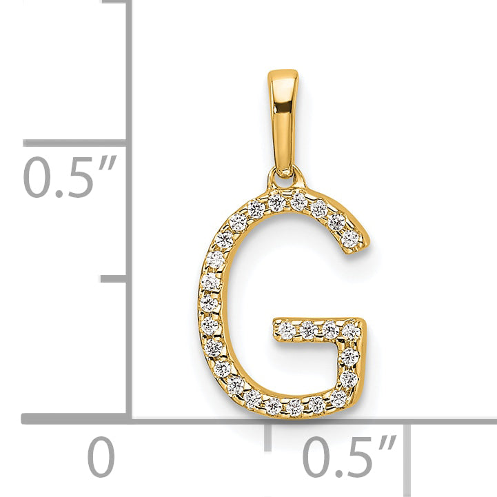 10K Diamond Letter G Initial Pendant Secondary image