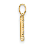 10K Diamond Letter I Initial Pendant