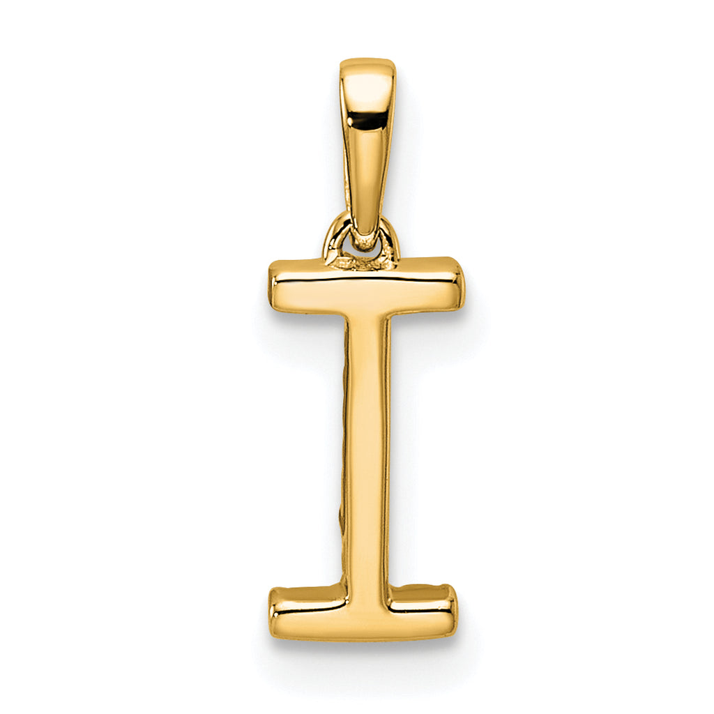 10K Diamond Letter I Initial Pendant