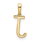 10K Diamond Letter J Initial Pendant