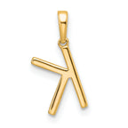 10K Diamond Letter K Initial Pendant