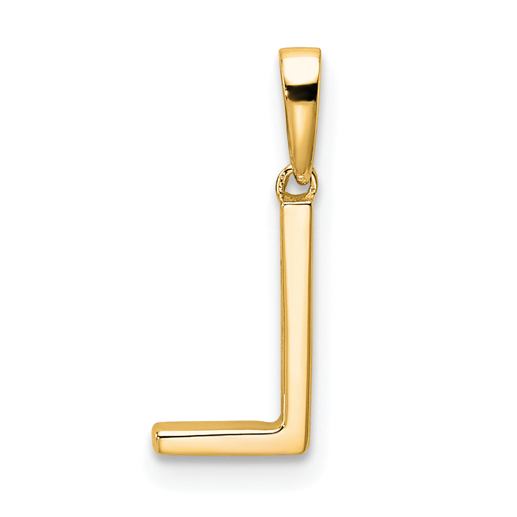 10K Diamond Letter L Initial Pendant