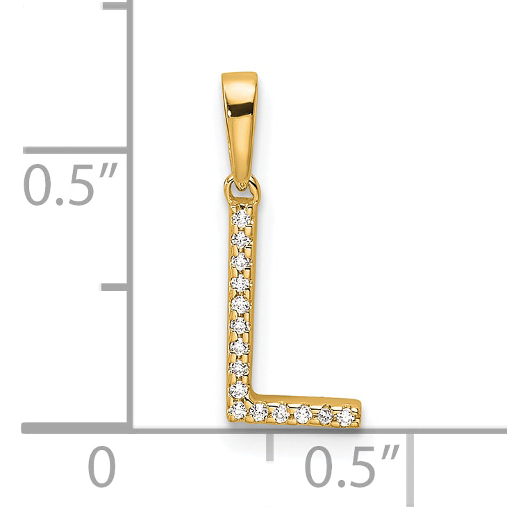 10K Diamond Letter L Initial Pendant Secondary image