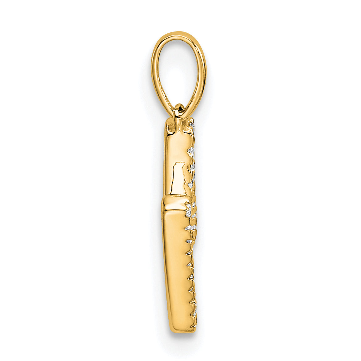 10K Diamond Letter M Initial Pendant