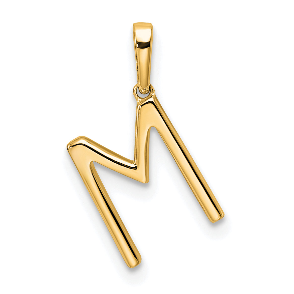 10K Diamond Letter M Initial Pendant