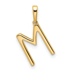10K Diamond Letter M Initial Pendant