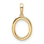 10K Diamond Letter O Initial Pendant