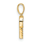 10K Diamond Letter P Initial Pendant