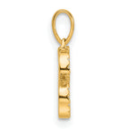10K Diamond Letter S Initial Pendant