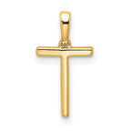 10K Diamond Letter T Initial Pendant