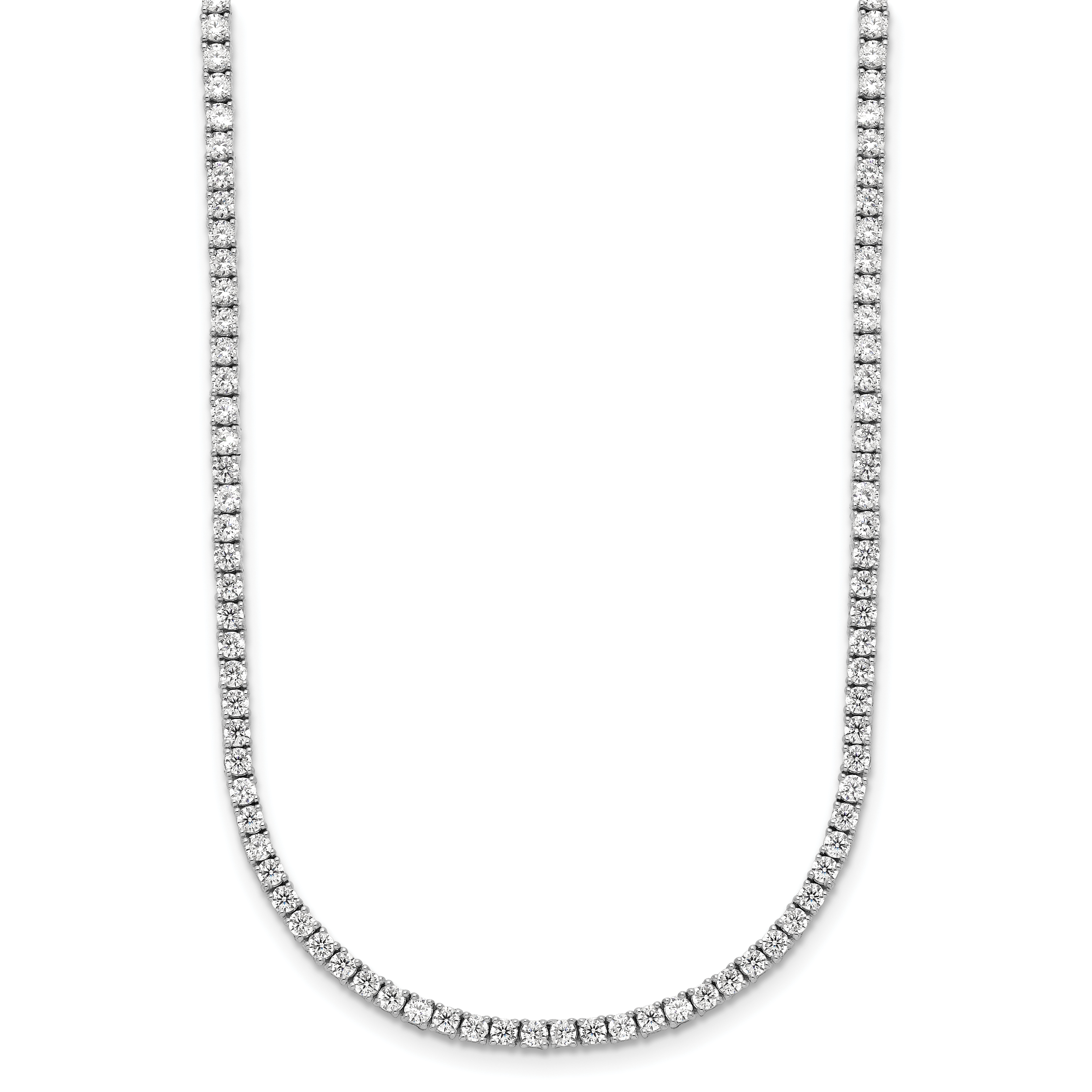 14k White Gold 5 carat Lab Grown Diamond VS/SI+ G+ Adjustable to 26 inch Tennis Bolo Necklace Secondary image