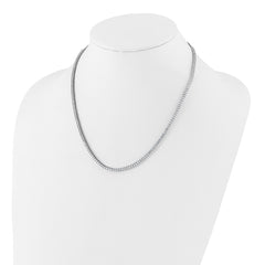 14k White Gold 5 carat Lab Grown Diamond VS/SI+ G+ Adjustable to 26 inch Tennis Bolo Necklace