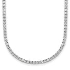 14k White Gold 5 carat Lab Grown Diamond VS/SI+ G+ Adjustable to 26 inch Tennis Bolo Necklace