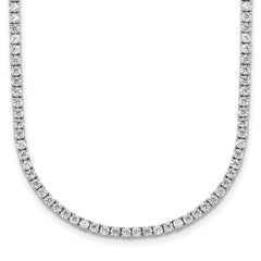 14k White Gold 5 carat Lab Grown Diamond VS/SI+ G+ Adjustable to 26 inch Tennis Bolo Necklace