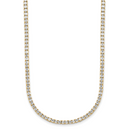 14k White Gold 5 carat Lab Grown Diamond VS/SI+ G+ Adjustable to 26 inch Tennis Bolo Necklace