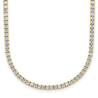 14k White Gold 5 carat Lab Grown Diamond VS/SI+ G+ Adjustable to 26 inch Tennis Bolo Necklace