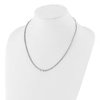 14k White Gold 5 carat Lab Grown Diamond VS/SI+ G+ Adjustable to 24 inch Tennis Bolo Necklace