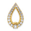 14k 1 carat Lab Grown Diamond VS/SI+ G+ Teardrop Chain Slide Pendant