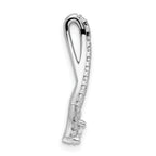 14k White Gold 1 carat Lab Grown Diamond VS/SI+ G+ Chain Slide Pendant