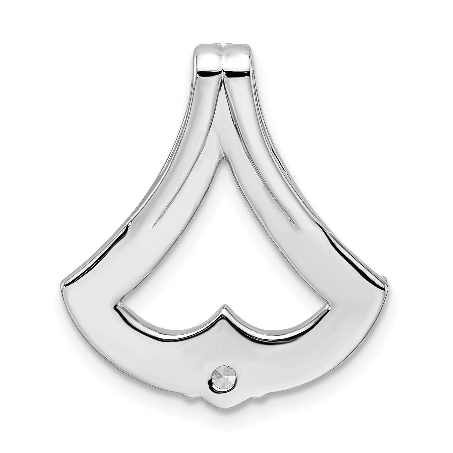 14k White Gold 1 carat Lab Grown Diamond VS/SI+ G+ Chain Slide Pendant