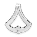 14k White Gold 1 carat Lab Grown Diamond VS/SI+ G+ Chain Slide Pendant