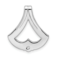 14k White Gold 1 carat Lab Grown Diamond VS/SI+ G+ Chain Slide Pendant