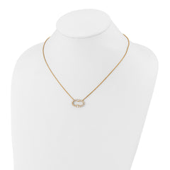 14k 1 carat Lab Grown Diamond VS/SI+ G+ 18 inch Fancy Oval Necklace