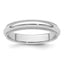 Platinum 4mm Polished Milgrain Comfort-Fit Wedding Band