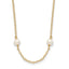 14k 4-5mm White Near-Round Freshwater Cultured Pearl 8-Station 16 inch Necklace