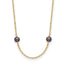14k 5-6mm Black Near Round Freshwater Cultured Pearl 9-station 16 inch Necklace